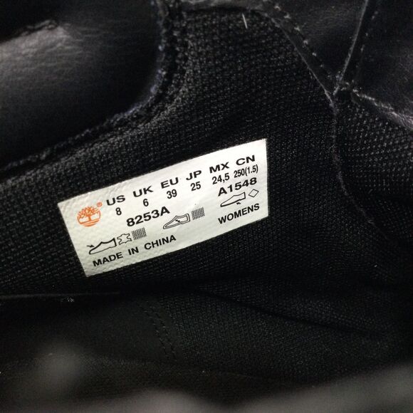 Timberland Womens Amston Wedge Ankle Boot Earthkeepers Leather Black Size US 8 - Picture 11 of 14